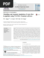 2017 Modelling and Transient Simulation of Water Flow in Pipelines Using WANDA Transient Software