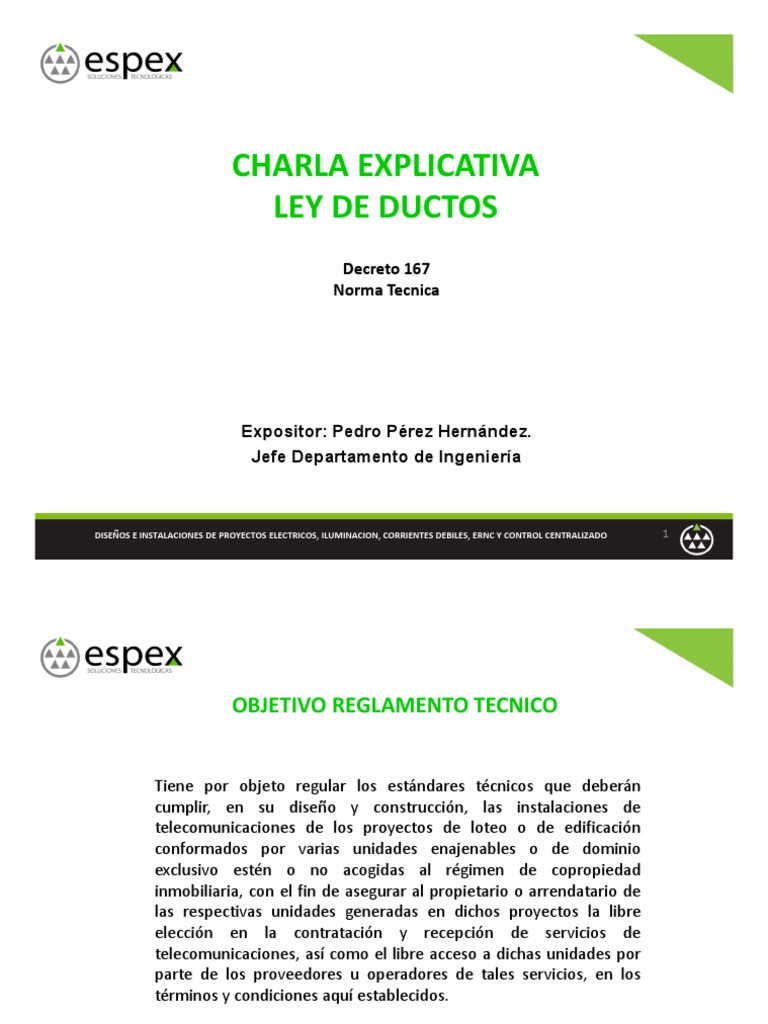 Ley Ductos Pedro Perez Cchc Pdf Televisión Via Satélite Inalámbrico