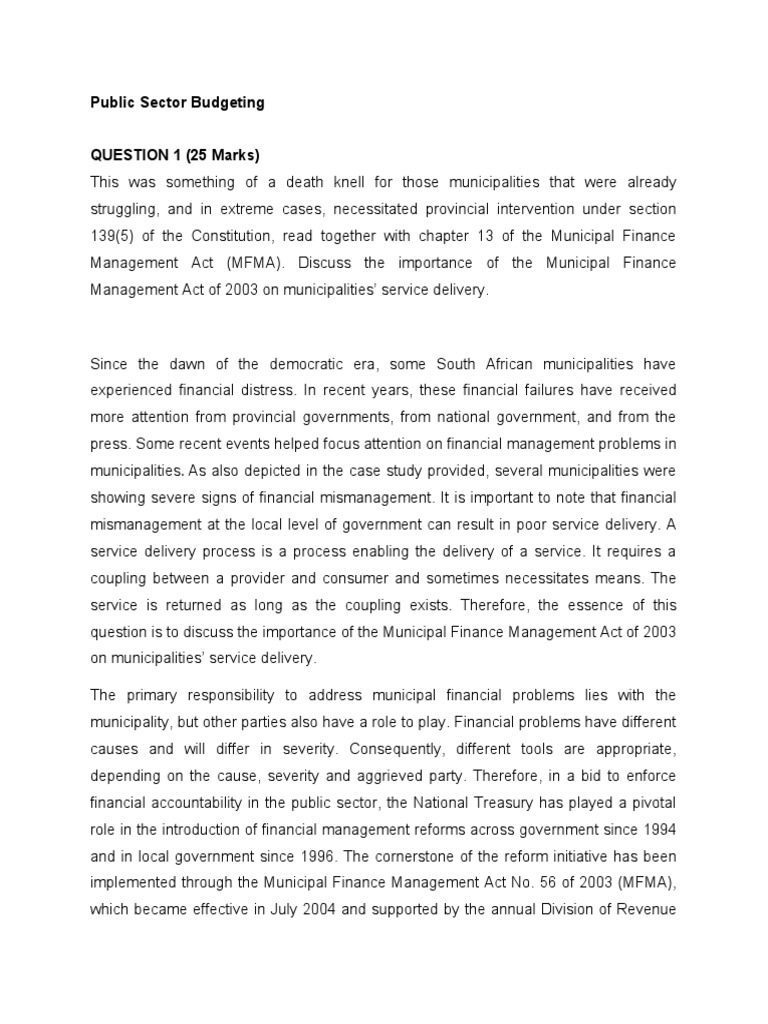 Public Sector Budgeting PDF Budget Expense