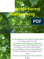 Sustainable Forest Management: Course No. FES 412
