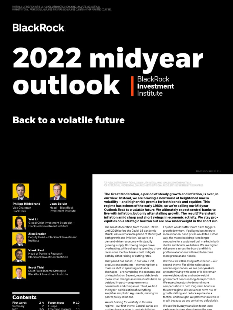 BlackRock 2022 Midyear Global Outlook PDF Inflation Macroeconomics