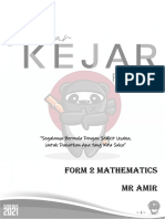 Seminar Kejar 2.0 Form 2 Maths MR Amir 14.10.2021