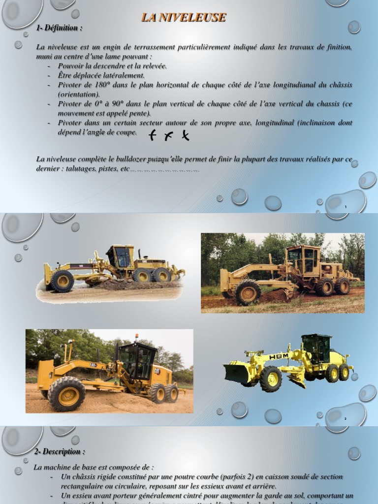 Engins de Construction Niveleuse | PDF | Technologie des véhicules ...