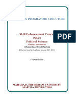 Skill Enhancement Course (SEC) Political Science: Syllabus & Programme Structure