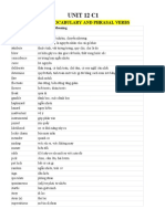 Unit 12 C1: Topic Vocabulary and Phrasal Verbs