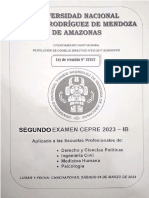 CEPRE UNTRM 2023-I - 2do Examen B