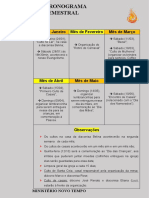 Mês de Janeiro Mês de Fevereiro Mês de Março