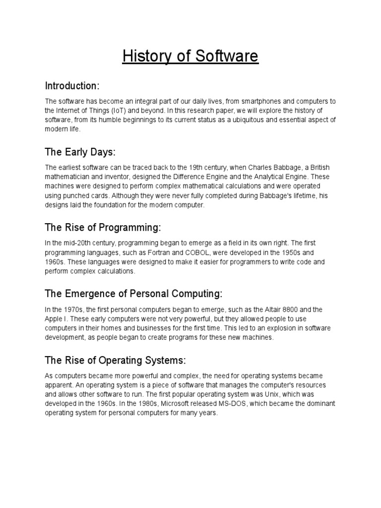 History of Software | PDF | Mobile App | Computer Programming