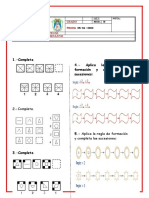 1.-Completa. 4.-Aplica La Regla de Formación y Completa Las Sucesiones