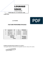 Abdelouahad Madani: Facture Proforma N°04/2022