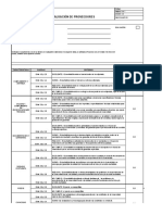 Evaluación de Proveedores