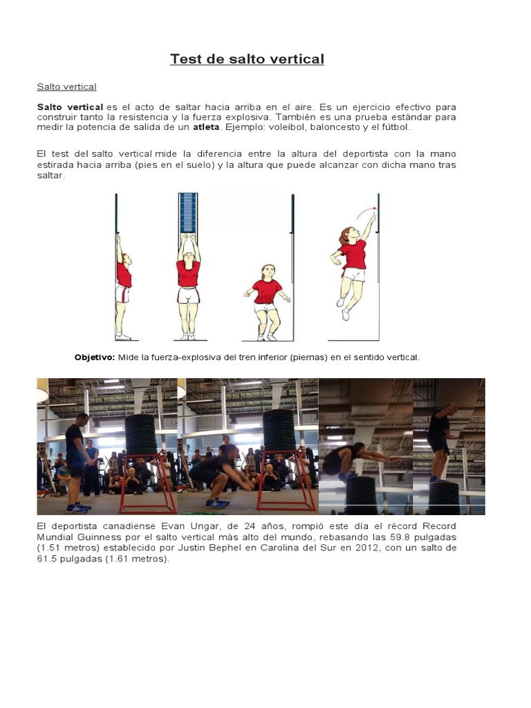 Test de Salto Vertical y Su Importancia | PDF