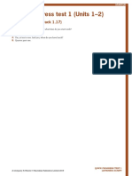 Quick Progress Test 1 (Units 1-2) : Listening Script (Track 1.17)