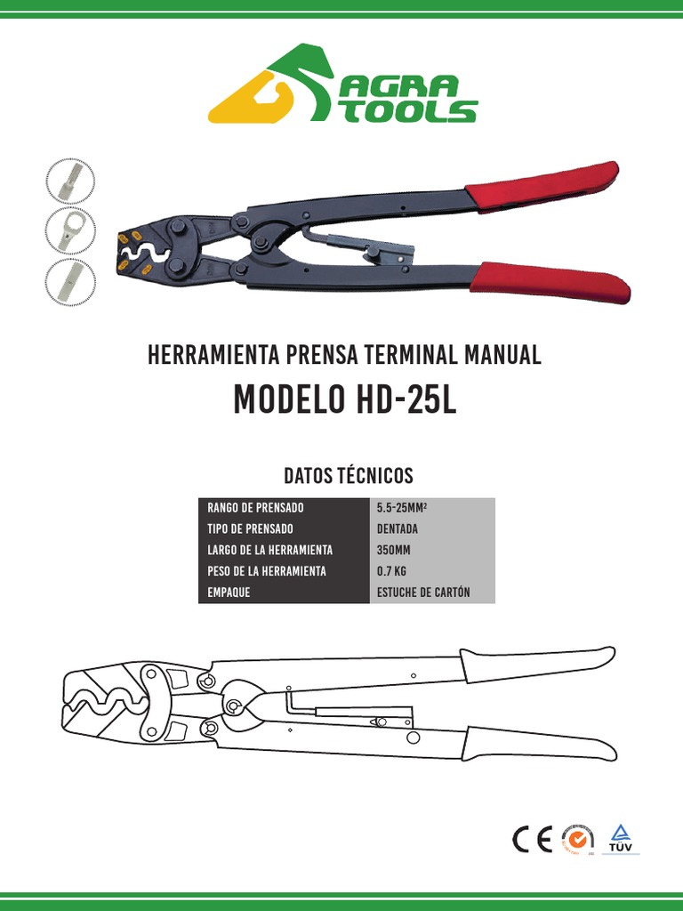 Ficha Tecnica Agra Tools HD-25L | PDF