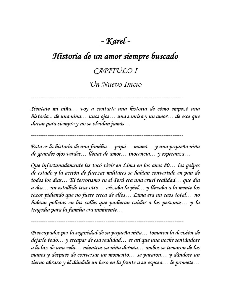 Capitulo I | PDF | Amor