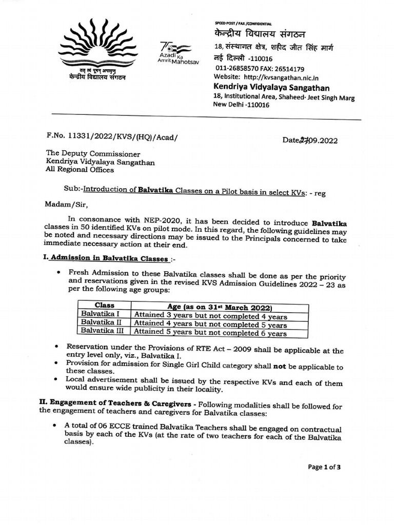 introduction-of-balvatika-classes-on-pilot-basis-in-select-kvs-in-2022