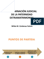 Determinación Judicial de La Paternidad Extramatrimonial: Wilda M. Cárdenas Falcón