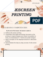 6th Grade Silkscreen Printing