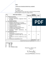 From. B Untuk Penguji 2 (Metodelogi) Format Penilaian Seminar Proposal Skripsi
