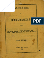 Colección de Ordenanzas Sobre Policía de San Juan 1870