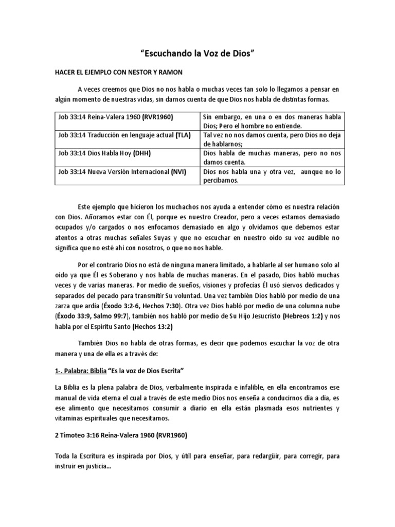 Escuchando La Voz de Dios | PDF | Dios | Biblia