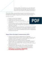 Regras Gerais de Atividades Complementares Aco Novo