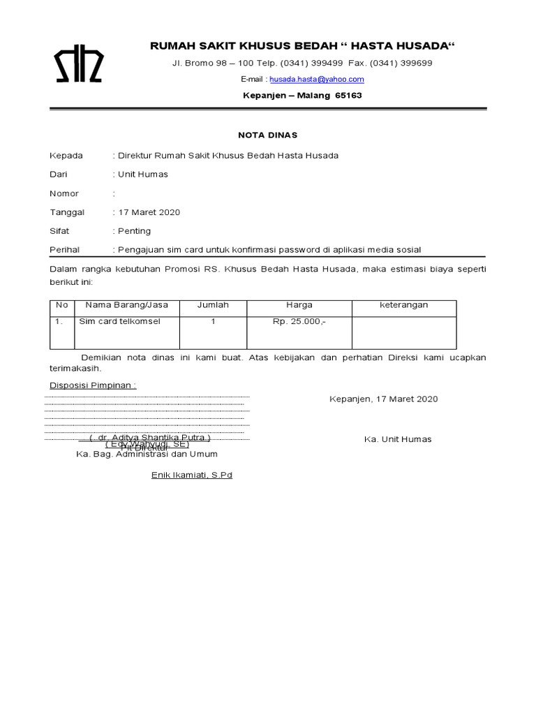 Rumah sakit khusus bedah hasta husada kepanjen malang 65163 pdf
