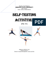 Mindoro State University Physical Education Self-Testing Activities Module