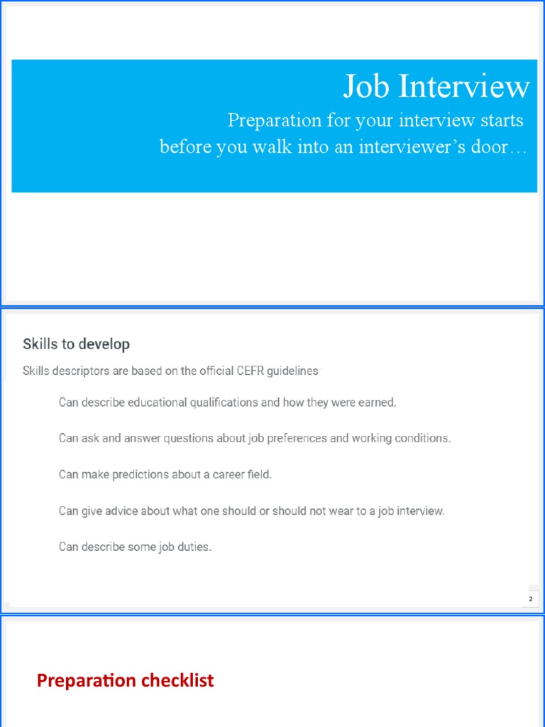Job Interview | PDF | Communication | Psychology