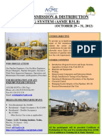 Gas Transmission & Distribution Piping System (Asme B31.8) : (OCTOBER 29 - 31, 2012)