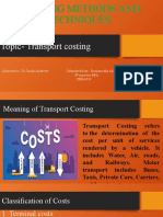 Topic-Transport Costing