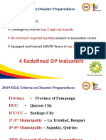 4 Redefined DP Indicators: Convened Top 2 High Risk Hazards All Minimum Required Facilities Top 2 High Risk Hazards