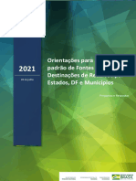 Orientações para utilização do padrão de Fontes ou Destinações de Recursos