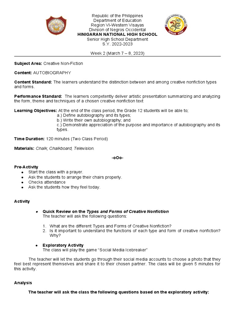 Autobiography Pdf Autobiographies Experience