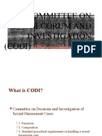 The CODI and Administrative Disciplinary Rules On Sexual 1