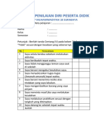 Format Penilaian Diri Peserta Didik: SMP Muhammadiyah 18 Surabaya