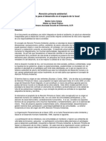 Atención Primaria Ambiental: Un Modelo para El Desarrollo en El Espacio de Lo Local