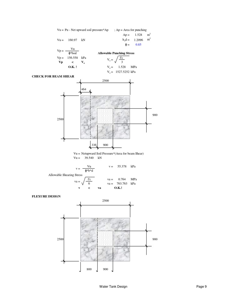 Elevated Water Tank Design Spreadsheet - 9 | PDF | Science & Mathematics