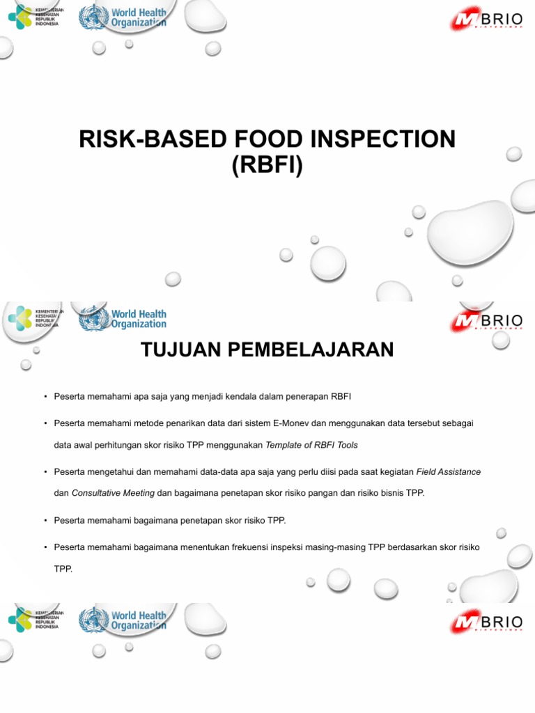 Penerapan RBFI dalam Inspeksi Pangan | PDF