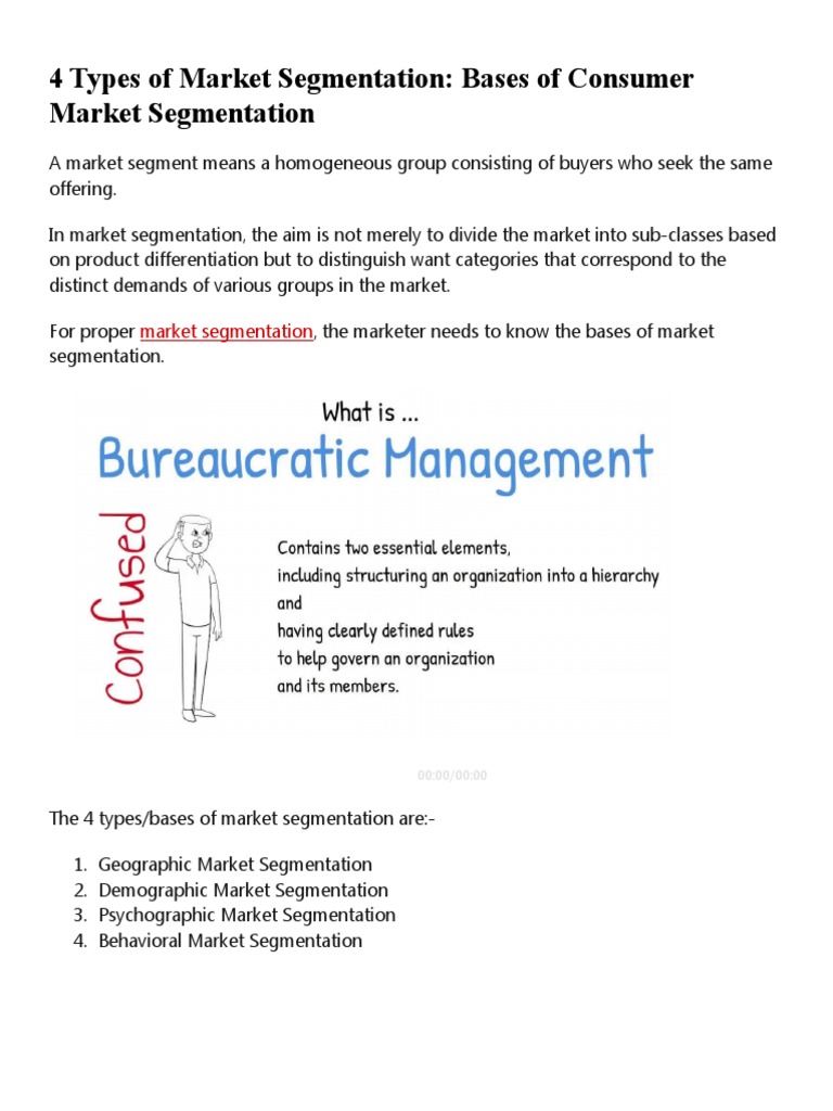 Four Types of Market Segmentation | PDF | Market Segmentation | Brand