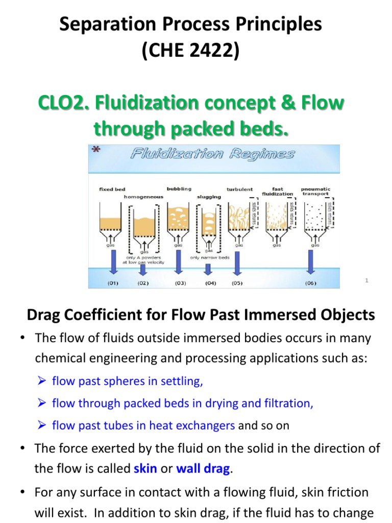 CLO2 Packed and Fluidized Beds PDF Fluidization Drag (Physics)