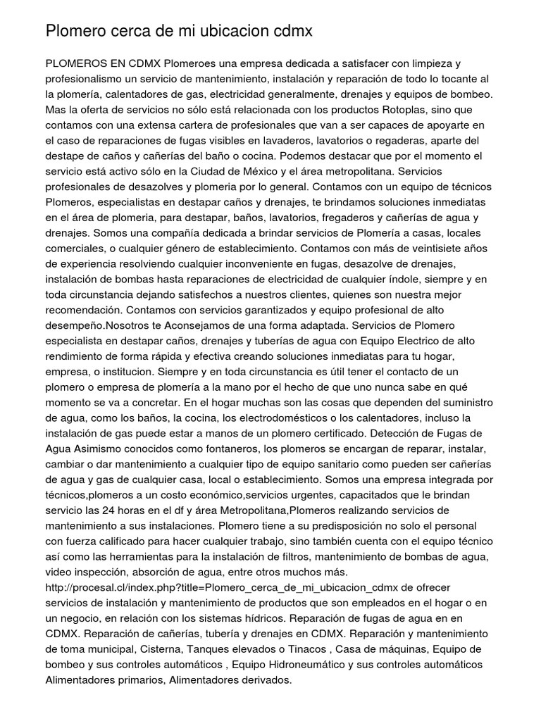 Plomero Cerca de Mi Ubicacion CDMXFCTWH PDF PDF Plomería Agua