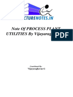 Note of Process Plant UTILITIES by Vijayaraghavan G