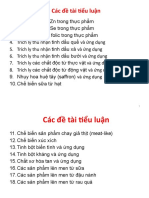 Các đề tài tiểu luận