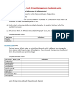 Student Notes - Fresh Water Management