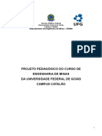 Projeto Pedagógico Do Curso de Engenharia de Minas Da Universidade Federal de Goiás Campus Catalão