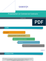 Presentation On Commercial Contracts: Prashant Jain