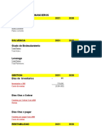 Análisis Ratios Financieros Liquidez 2021 2020 Liquidez Corriente