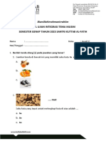 Soal Ujian Integrasi Tema Musim Semester Genap Tahun 2023 Santri Kuttab Al-Fatih