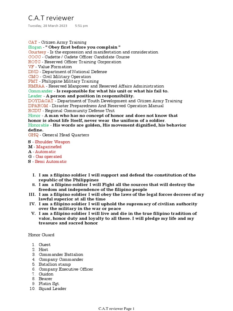 Understanding Citizen Army Training (CAT) | PDF | Politics | History